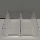 Bawuie Lid Organizer for Food Storage Container, Plastic Lid Holder with 7 Adjustable Dividers for Kitchen Pantry Cabinet and Drawer, Countertop Cupboard Lid Organization, Medium, Clear