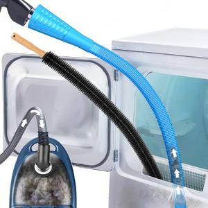 Sealegend 2 Pieces Dryer Vent Cleaner Kit, Dryer Lint Vacuum Attachment with Dryer Lint Remover Brush for Power Washer and Dryer Vent Vacuum Hose Cleaner Replacement Parts (Blue)