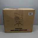 BestOffice | Ergonomic Office Chair | Mid-Back Swivel Desk Chair | Breathable Backrest & Lumbar Support | Adjustable Height | Sponge Seat | Rolling Wheels | Black | for Adults & Women