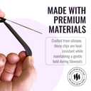 ERGO No-Crease Hair Clips 4 Pcs Heat-Resistant Crimpless Clips for Hair Styling, Sectioning, Makeup | No Bend Clips for Women, Curls, Bangs, Salon Use