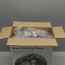 Over the Sink Expandable Dish Drainer Drying Rack In Stainless Steel for Small Kitchen, Counter Space Saving Modern Compact Metal Above Plate Dryer Strainer, Adjustable Hanging Inside Drain Holder (Silver)