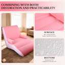Inflatable Indoor Living Room Chair Lounge with Handrails, Inflatable Foldable Deck Chair with Air Pump, Outdoor Travel Camping Picnic Beach Chaise Lounges(Pink)