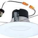 HALO 5 inch / 6 inch LED Recessed Light Trim 750 Lumens Dimmable Baffle Can Light with 5 Color Temperatures for Ceiling Indoor Outdoor Shower LT56079FS1EWHR