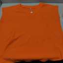 ANRABESS Women Tops Cap Sleeve Dressy Casual V Neck Shirts 2026 Summer Business Work Blouses Outfits Trendy Spring Clothing (Large, Orange)