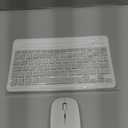 TECURS Bluetooth Keyboard and Mouse Combo for iPad, 7-Color Backlit Rechargeable Wireless Keyboard & Mouse Compatible with iPad 10th/9th/8th Gen, iPad Pro/Air/Mini and ipadOS 13 and Above (White Grey)