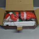 338 LED Christmas Lights Indoor Outdoor Decorations 10FT Christmas Decorative Ladder Lights with Santa Claus, 8 Modes Waterproof Xmas Tree Light for Garden Window Home Wall Decor, Warm White