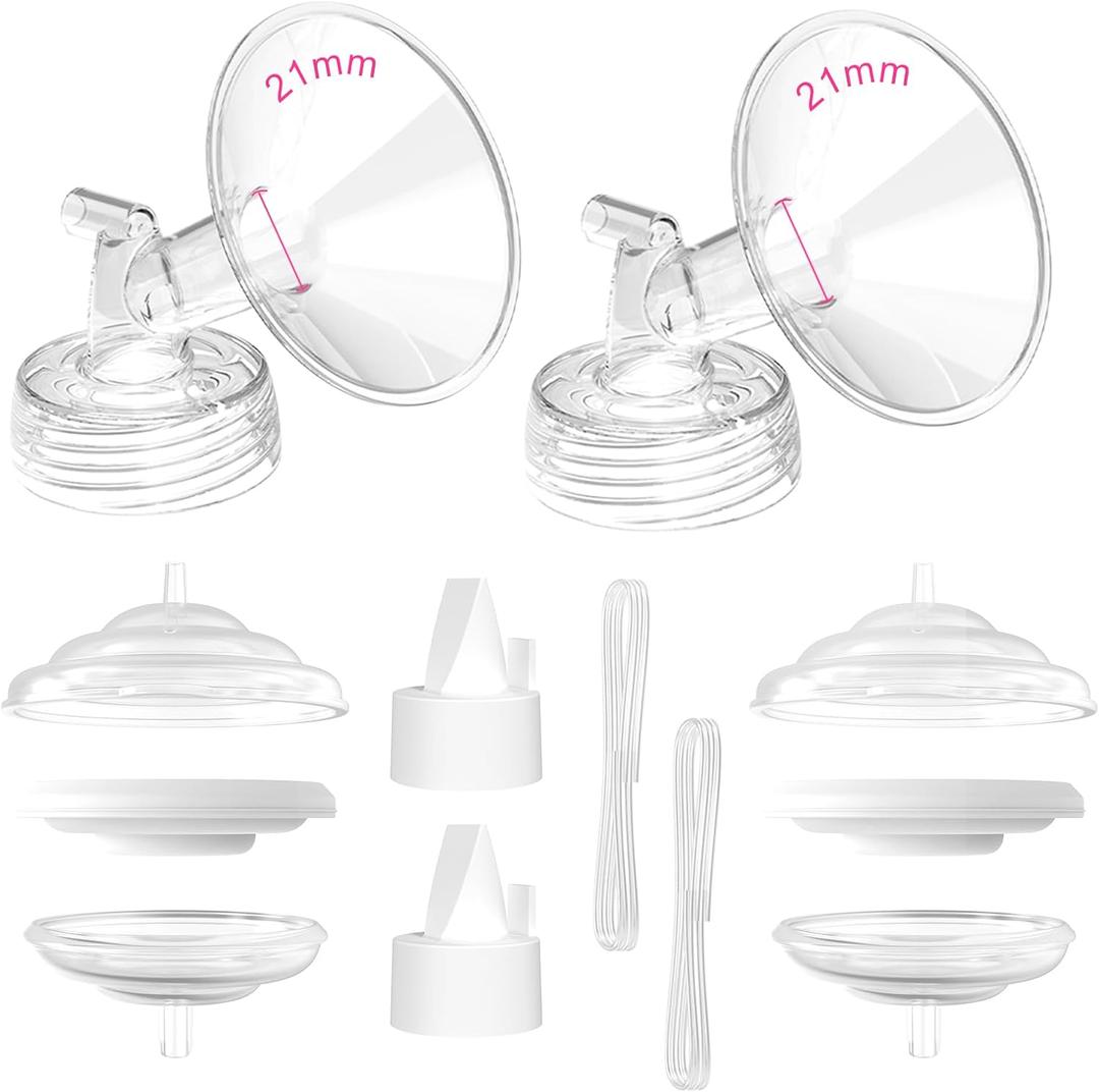 Spectra Replacement Pump Parts Complete Kit for S1/S2/9 Plus/Synergy Gold, Spectra Flange 21mm, Duckbill Valves, Backflow Protectors, Tubing, Help to Restore Pump Suction