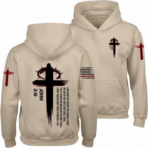 Regamor Custom Christian Hoodies for Men Women Faith Cross Jesus Hoodie Bible Religious Gifts Personalized Christmas (S)