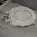 Bemis 7300SLEC Slow Close Toilet Seat, Easy Clean Hinges and Durable Plastic Seat, Made in USA, Elongated, White