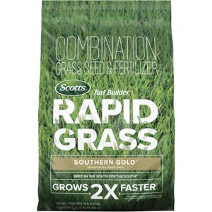 Scotts Turf Builder Rapid Grass Southern Gold Blend for Tall Fescue Lawns - Combination Grass Seed & Lawn Fertilizer, Covers Up to 5,280 sq. ft., 16 lb.