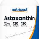 Nutricost Astaxanthin 12mg, Non-GMO and Gluten Free, 120 Softgels (4 Month Supply) Best By: 10/2028