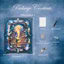 Endless Limit 3D Wall Decoration, Wood Wall Art Aesthetic Table Decor Stacking Carving Panels Spooky Home Decoration for Living Room Bedroom House(9"x10") (Blue)