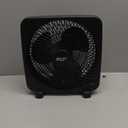 Comfort Zone Box Fan, 9 inch Portable Desk fan, Quiet 3 Speed Mini Fan for Bedroom, Electric Bedside Table Fan, Black