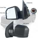 Left driver Side Door Mirror with Blind Spot Glass Power Fits 2015-2020 Ford F150 Without Turn Signal Light Non-Heated (3Pins) Replaces: ‎FL3Z17683AK