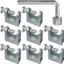 Beam Clamp, 8Pcs, 1" Jaw Opening, 1/2" Diameter Threaded Rod
Adjustable C Beam Clamps, Zinc Plated Iron, Joist Jaw Clamp Tool