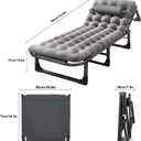 Heavy Duty Camping Cot for Adults with Mattress, 10-Leg Portable Folding Cot Bed, Extra Stable Sleeping Cot for Camping, Travel, Tent & Indoor Guest Use, 500 lbs Capacity