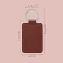 10 Pcs Rectangular PU Leather Key Fob with Ring Blank Keychain Holder Ornaments Laser Engraving Key Tags Leather Key Chain Charms Pendants Stamping Key Chains Leather Craft Keychain Blanks Brown, 8.5 x 4cm