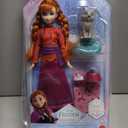 Mattel Disney Frozen Anna Fashion Doll & Wolf Cub Figure with 4 Accessories Including Animal Bed & Blanket, Inspired by Animals of Arendelle