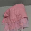 Pastel Pink Tulle Valentine's Day Tree Skirt 48 Inch, Large Ruffle Christmas Tree Skirt for 7.5 FT Trees, 6-Layer Elegant Wedding Baby Shower Tree Mat, Pink Coquette Preppy Room Decorations