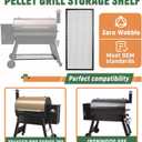 Pellet Grill Storage Shelf Compatible With Traeger Pro 780 and Traeger Ironwood 885, Powder Coated Steel Shelf Increases Extra Storage, Grill Accessories for Traeger Pro 780 and Traeger Ironwood 885