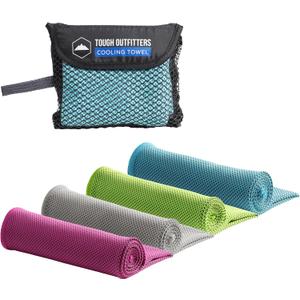 Tough Outdoors Cooling Towel - Cooling Towels for Neck & Face - Ice Wrap & Sweat Rag for Camping Gym Yoga & Sports - Workout Towel for Gym Sweat - Cool Towels for Extreme Heat