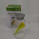 Aofmee Glass Pitcher, 68oz Water Pitcher with Lid and Precise Scale Line, 18/8 Stainless Steel Iced Tea Carafe, Easy Clean Heat Resistant Borosilicate Jug for Juice, Milk, Cold or Hot Beverages