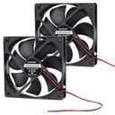 12025 Cooling Fan 120mm x 120mm x 25mm DC 12V 2Pcs Dual Ball Bearings Brushless 2Pin XH2.54 2700RPM