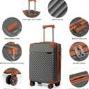 Cosbarn Luggage Sets 5 Pcs Suitcases with Wheels, (20/24/28/Db/Tb) ,Gray Luggage With TSA-Approved Lock,Lightweight ABS Travel Luggage,Large Suitcases,360° Spinner Wheels,For Men&Women