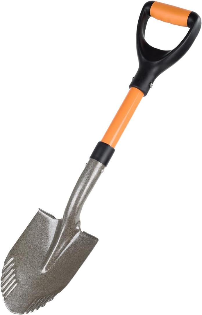 28 inches Small Shovel Garden Shovel for Digging with Trenching Blade and D-Handle,Short Handled Round Shovel Survival Shovel for Car Perfect for Digging Soil, Dirt, and Gravel