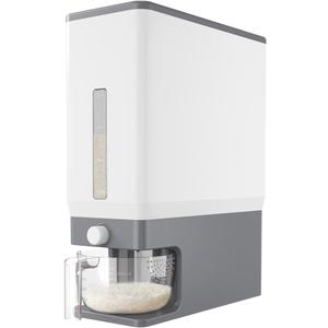 Lifewit Rice Dispenser 25 Lbs(11.3kg), Rice Storage Container Sealed Moisture Proof with Measuring Cup for Kitchen Pantry Household, BPA-Free (Light Grey)