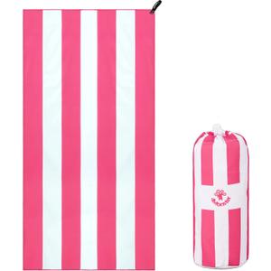 4Monster Microfiber Beach Towel Quick Dry,Super Absorbent Lightweight Travel Towel for Swimmers, Sand Free Camping Towel, Beach Towels for Pool,Swim,Water Sports,Yoga (78.00" x 35.00", 31 Classic- Pink)