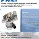 MITZONE Upgrade Aluminum Coolant Thermostat Housing Assembly Compatible with Chevy Cruze 2011-2016 Trax Sonic 2012-2020 Buick Encore 2013-2019 1.4L Replace 25200455 55565336 902-808