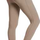 baleaf Women's Leggings with Pockets Black Tummy Control Workout High Waisted Athletic 7/8 Ultra Soft Gym Yoga Ankle Pants (Medium, Light Brown)