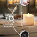 Homemory 24Pack 400+Hour Remote Control Flameless Candles, 2/4/6/8H Timer Led Votive Candles, Battery Operated Tea Lights for Wedding Table Centerpiece, Holidays, Halloween Pumpkins, Christmas Decor (White Base (Warm White Light))