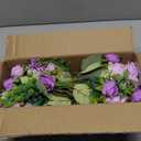 TURNMEON 40 Heads Fake Roses Artificial Flowers for Outdoors, 4 Bouquets UV Resistant Fake Flower Bouquet Faux Silk Roses for Wedding Birthday Party Home Mother's Day Cemetery Summer Decor(Purple)