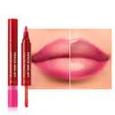 Pink Dual-Ended Liquid Watercolor Lip Liner & Hydrating Tinted Lip Oil, Highly Pigmented Long Lasting Lip marker pen, Smudge Proof Natural Finish, Precise Chisel Tip Marker 01#