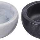 Mini Marble Sauce Cups Set Handmade Dipping Bowl Cup Set White&Black