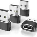 Elebase USB to USB C Adapter 4 Pack,USBC Female to A Male Car Charger,Type C Converter for iPhone 16 16e Pro Max,15 14 13 12 Plus,Apple Watch iWatch 10 9 8,iPad Air,Samsung Galaxy S25,Serial Adaptor