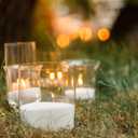 4 Pcs Glass Cylinder Vase Bulk Tall Floating Candle Holders Centerpieces Vases Clear Flower Vase for Table Centerpieces Home Wedding Party Event Office Decorations (6 x 6 Inch)