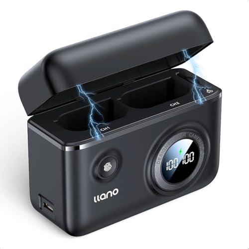 llano DMW-BLK22 USB-C Dual Battery Fast Charger for Panasonic Lumix S5, S5II, GH6, S5IIX, GH5 II, S5M2, S5M2X, GH5M2, DC-S9, DC-G9, IIDC-S5, DC-S5-II, DC-S5IIX