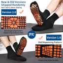 ELUTONG Men Non Slip Sticky Grips Socks 3 Pairs Tile Wood Floors Anti-Skid Workout Yoga Pilates Hospital Slipper Socks (Black) 9-10