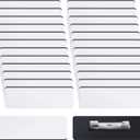 Name Tag Blank Name Badges 1 x 3 Inch DIY Blank ID Name Badge with Pin Backing for Office Workers Students, Personalized Badges Making (50 Pieces)