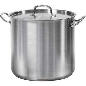 Tramontina Pro-Line Stainless Steel 24-Quart Stock Pot with Lid, Extra Large Soup Pot for Professional Kitchens, NSF-Certified