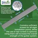FlowGuard Gutter Guard, USA Made Professional DIY 5 Inch 50-Year Gutter Cover Leaf Protection System - Matte - Aluminum - 204 Feet - by FlexxPoint, Size Name: 200'