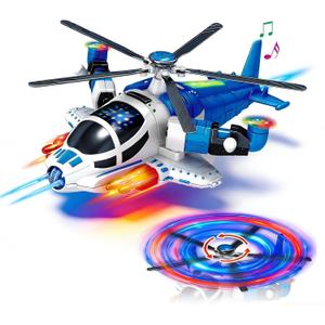 Helicopter Toy for Kids,Boys with Lights and Sounds, Kids Play Airplane, 360Freedom and Operated Automatic Plane,Airplane Toys for 3 4 5 6 Year Old Up Toddler Boys Girls Birthday Party Favors(Blue)