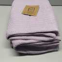 BELIZZI HOME 100% Cotton Bed Blanket, Breathable Bed Blanket Full Queen Size, Cotton Thermal Blankets Full Queen, Perfect for Layering Any Bed for All Season, Purple (Queen (90 in x 90 in))