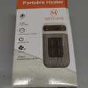 Space Heater, Small Plug in Electric Heater, Remote Wall Outlet Electric Space Heater with Adjustable Thermostat and Timer and Led Display, Compact for Office Dorm Room (Peal)