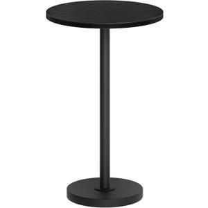 YATINEY Round Side Table, Small Drink Table for Small Spaces, Pedestal Style Martini Table, End Table in Living Room, Bedroom, Dormitory, Black ET30BB