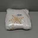 Christmas Throw Blanket Christmas Snowflake Blanket Ultra Soft Flannel Fleece Blankets Winter Plush Fuzzy Warm Bed Blankets Xmas Holiday Decor for Couch Bed 60" X 80" (Golden Grey Snowflakes)