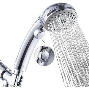 DOILIESE High Pressure Shower Head with Handheld Spray 6 Settings Hand Held Shower Head with On Off Switch and Spa Spray Mode 60 In Hose, Chrome
